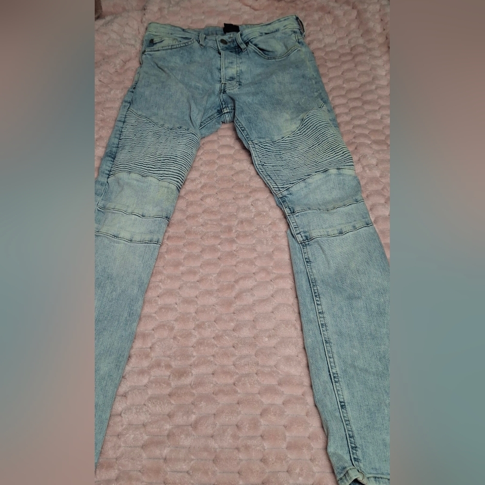 H&M Men's Light Blue Skinny Jeans- Mens Sz 29 - Picture 2 of 8